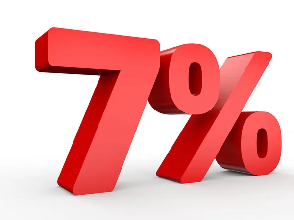 Seven percent off. Discount 7 %. — Stockfoto