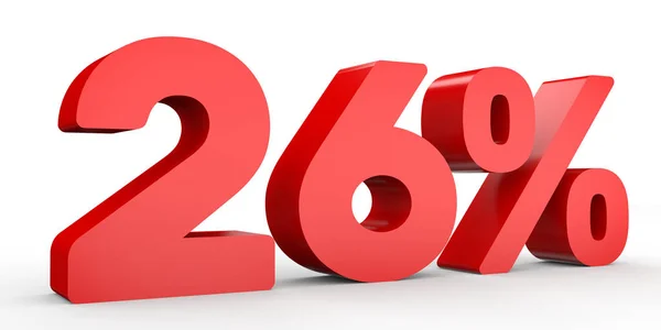 Twenty six percent off. Discount 26 %. — Stock Photo, Image