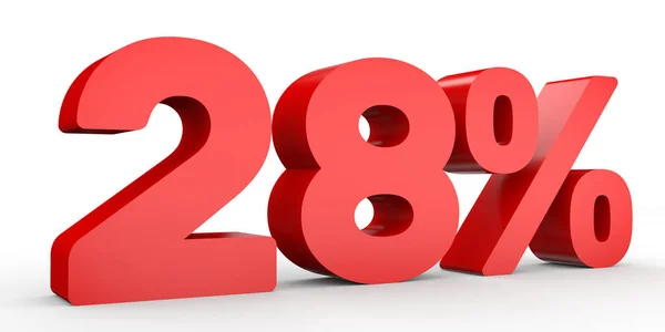 Twenty eight percent off. Discount 28 %. — 图库照片