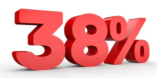 Thirty eight percent off. Discount 38 %. — Stock Photo, Image