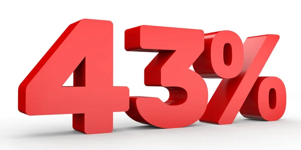 Forty three percent off. Discount 43 %. — Stock Photo, Image