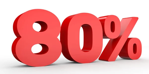 Eighty percent off. Discount 80 %. — 图库照片