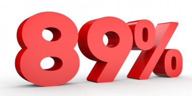 Eighty nine percent off. Discount 89 %.