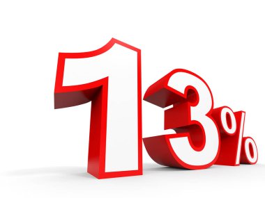 Thirteen percent off. Discount 13 %.