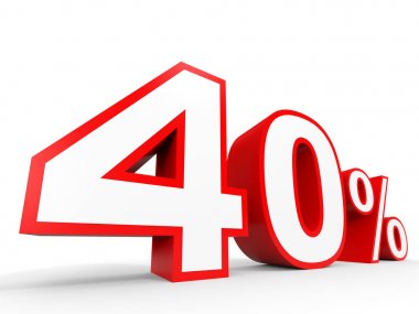 Forty percent off. Discount 40 %.