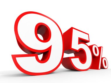 Ninety five percent off. Discount 95 %.
