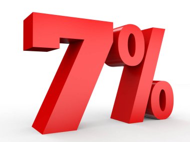 Seven percent off. Discount 7 %.