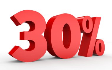 Thirty percent off. Discount 30 %.