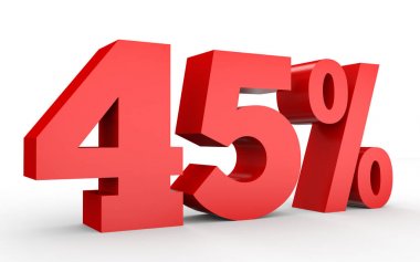 Forty five percent off. Discount 45 %.