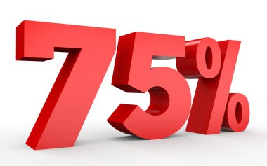 Seventy five percent off. Discount 75 %.