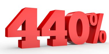 Dört yüz kırk yüzde. %440. 3D çizim.