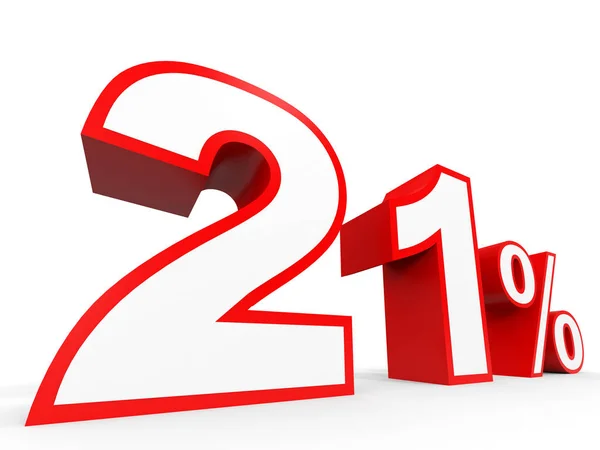 Il 21 percento in meno. Sconto 21% . — Foto Stock