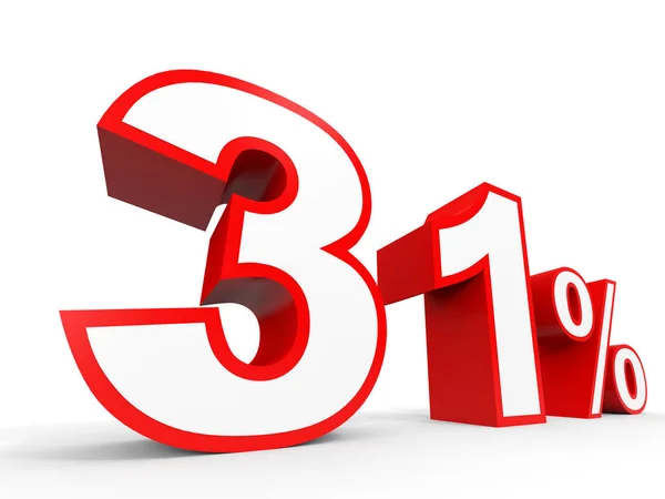 Thirty one percent off. Discount 31 %. — Stock Photo, Image