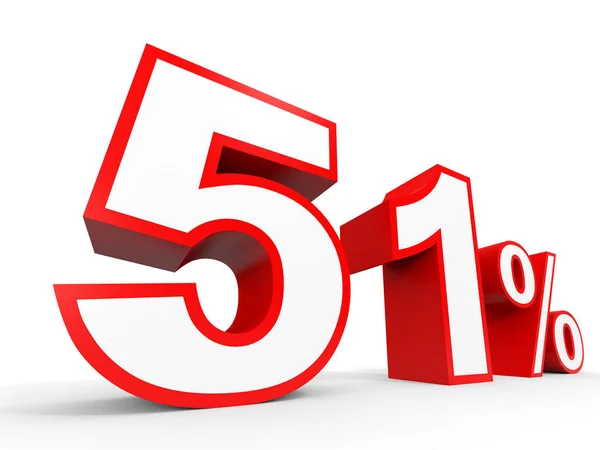 Fifty one percent off. Discount 51 %. — 图库照片