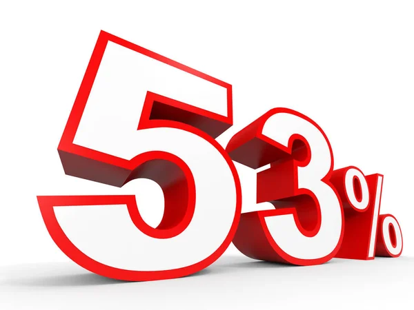 Fifty three percent off. Discount 53 %. — 图库照片