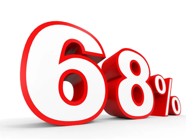 Sixty eight percent off. Discount 68 %. — Zdjęcie stockowe