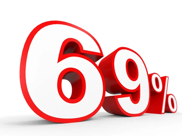 Sixty nine percent off. Discount 69 %. — Zdjęcie stockowe
