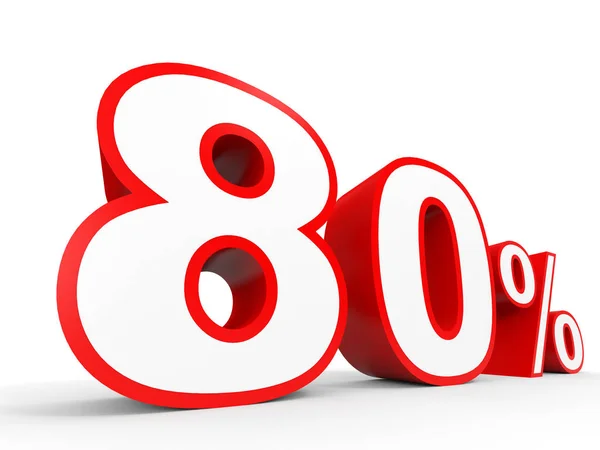 Eighty percent off. Discount 80 %. — Stock Photo, Image