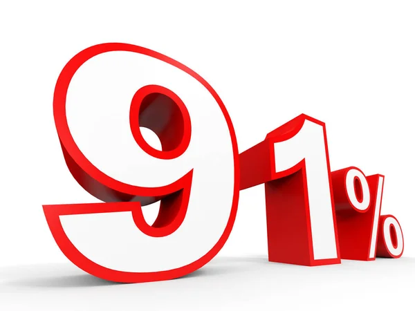 Ninety one percent off. Discount 91 %. — Stock Photo, Image