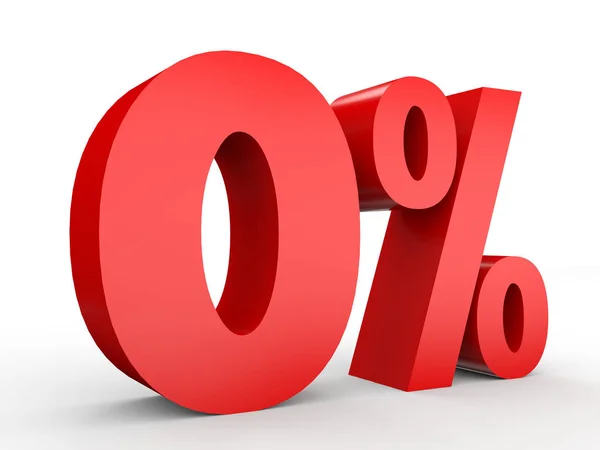 Zero percent off. Discount 0 %. — Stockfoto