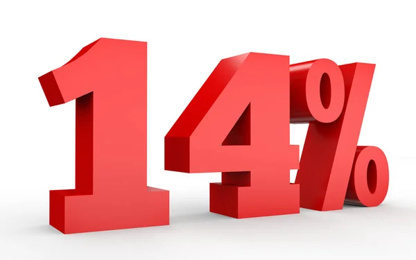 Fourteen percent off. Discount 14 %. — Stock Photo, Image