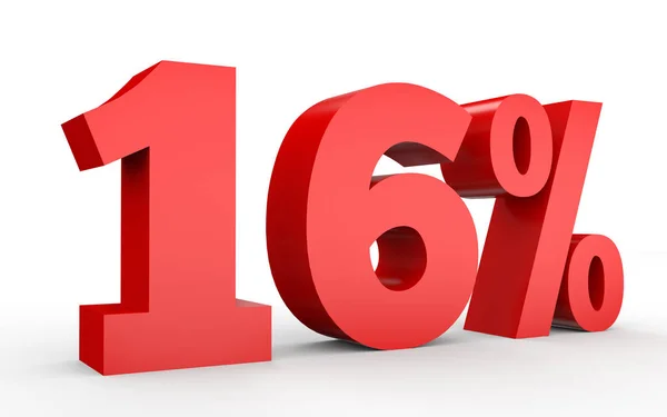 Sixteen percent off. Discount 16 %. — Zdjęcie stockowe