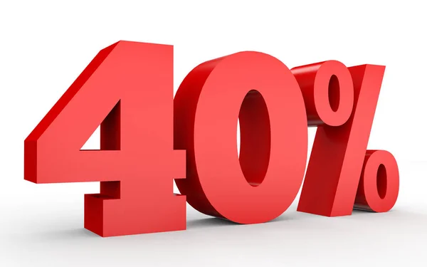 Forty percent off. Discount 40 %. — 图库照片