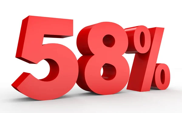 Fifty eight percent off. Discount 58 %. — 图库照片