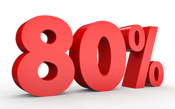 Eighty percent off. Discount 80 %. — Stock Photo, Image