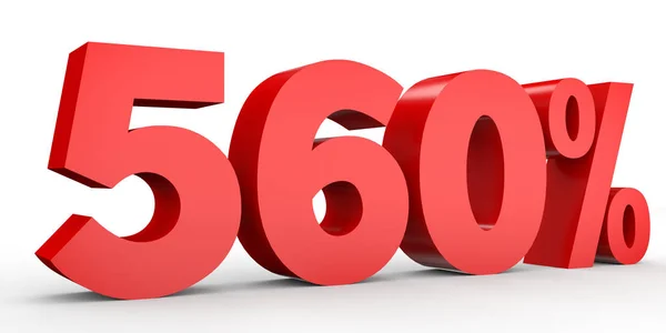 Fünfhundertsechzig Prozent. 560 %. 3D-Illustration. — Stockfoto
