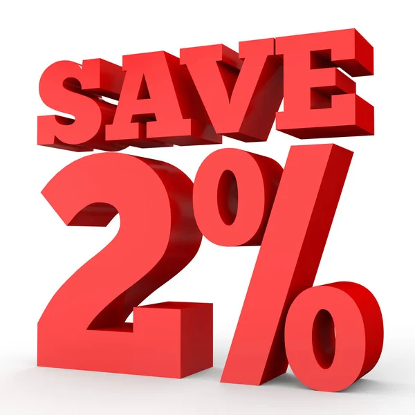 Two percent off. Discount 2 %. — Stockfoto