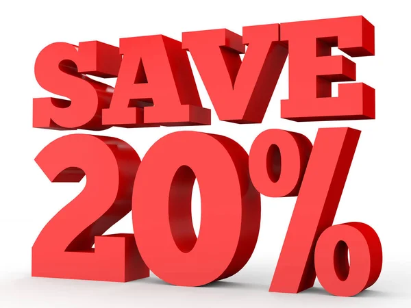 Twenty percent off. Discount 20 %. — Stockfoto