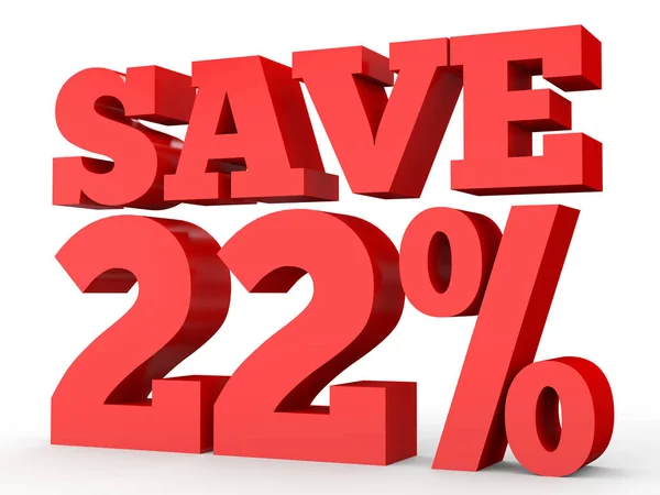 Twenty two percent off. Discount 22 %. — 스톡 사진