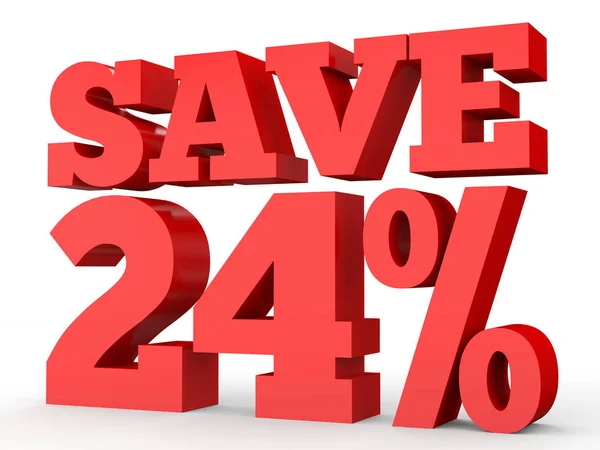 Il 24 percento in meno. Sconto 24% . — Foto Stock