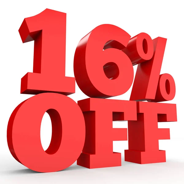 Sixteen percent off. Discount 16 %. — Stockfoto