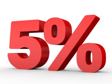Five percent off. Discount 5 %.