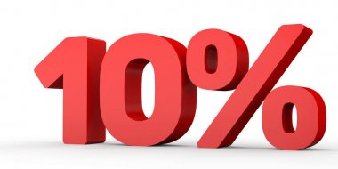 Ten percent off. Discount 10 %.