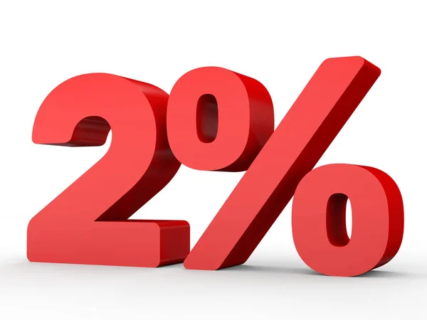 Due per cento di sconto. Sconto 2% . — Foto Stock