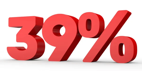 Trente-neuf pour cent de réduction. Rabais 39 % . — Photo