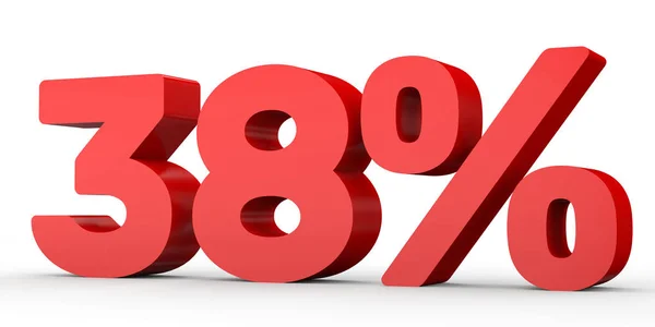 Achtunddreißig Prozent weniger. Abschlag 38%. — Stockfoto