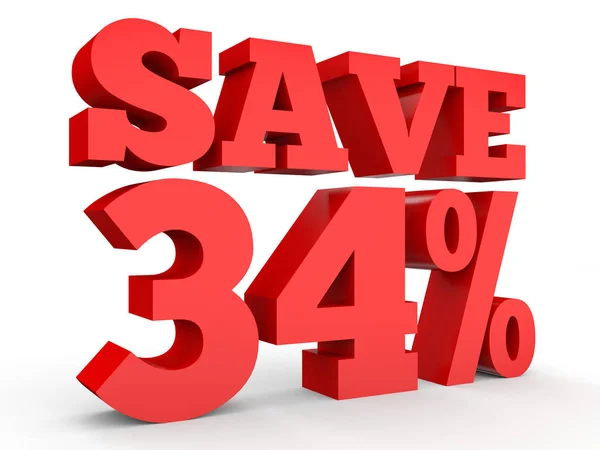 Thirty four percent off. Discount 34 %. — Stockfoto