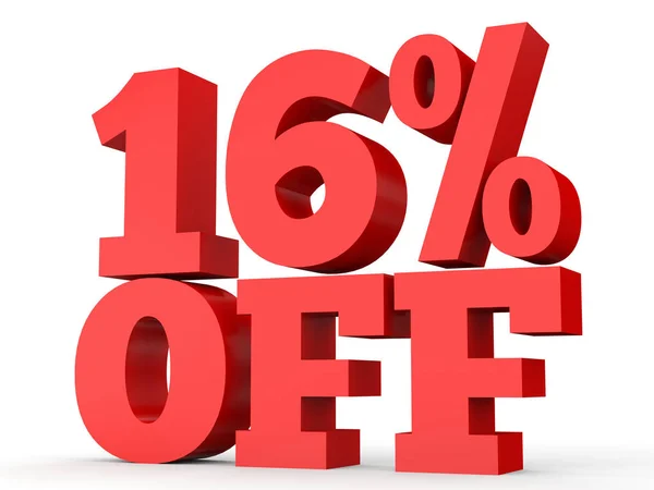 Sixteen percent off. Discount 16 %. — Stockfoto