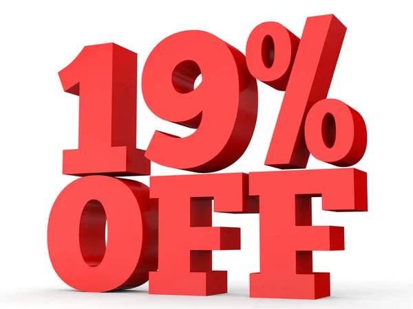 Nineteen percent off. Discount 19 %. — Stockfoto