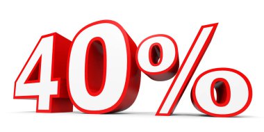 Forty percent off. Discount 40 %.