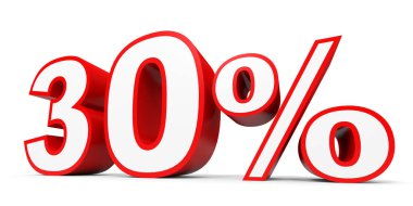 Thirty percent off. Discount 30 %.