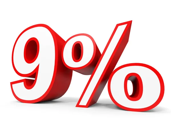 Nine percent off. Discount 9 %. — 스톡 사진