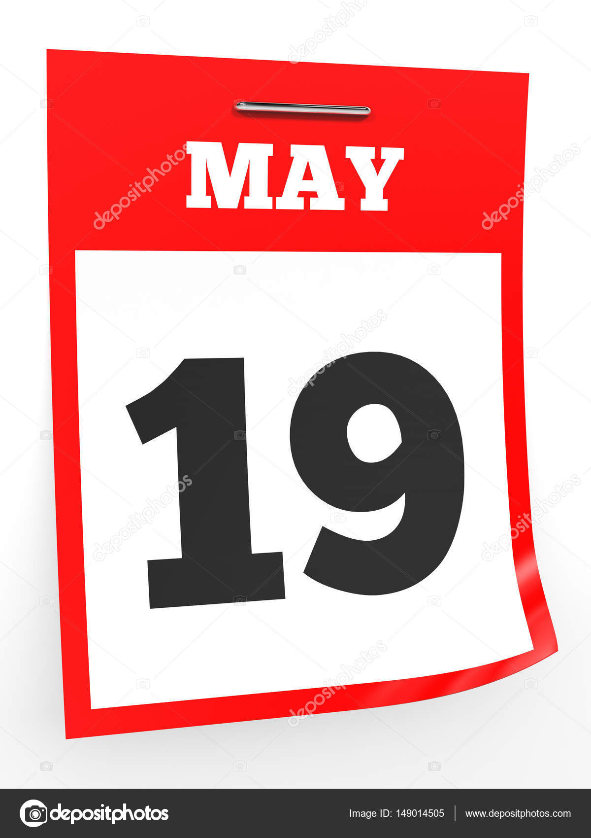 May 19. Calendar on white background. — Stock Photo © iCreative3D #149014505