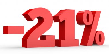 Minus twenty one percent. Discount 21 %.