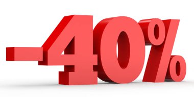 Minus forty percent. Discount 40 %.