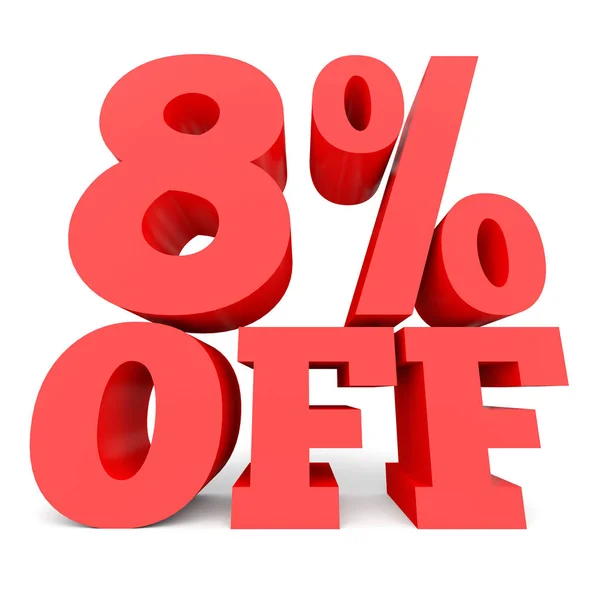 Eight percent off. Discount 8 %. — Stock Photo, Image